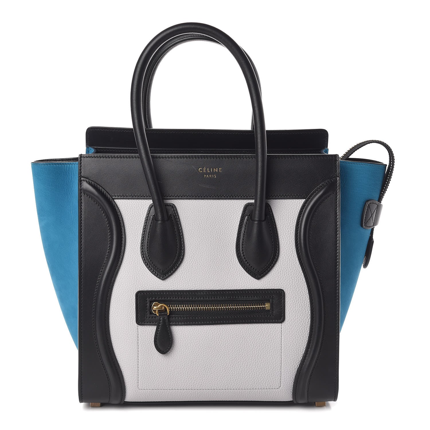 Celine Baby Grained Calfskin Nubuck Micro Tri-Color Luggage Light Grey 1 of 9