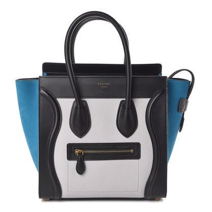 Celine Baby Grained Calfskin Nubuck Micro Tri-Color Luggage Light Grey 1 of 9
