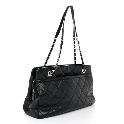 Chanel Caviar Quilted CC Timeless Soft Tote Black 3 of 11