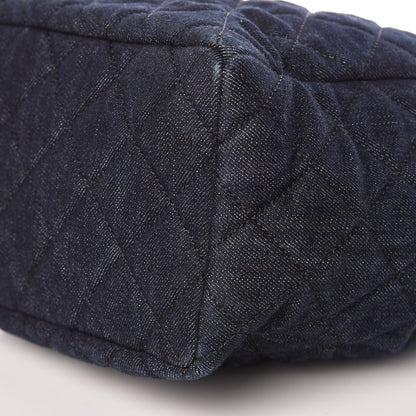 Chanel Washed Denim Quilted Small Urban Spirit Drawstring Bag Dark Blue 9 of 9