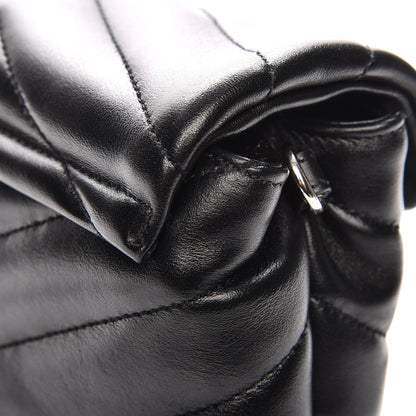 Saint Laurent Calfskin Y Quilted Monogram Toy Loulou Crossbody Bag Black 8 of 8