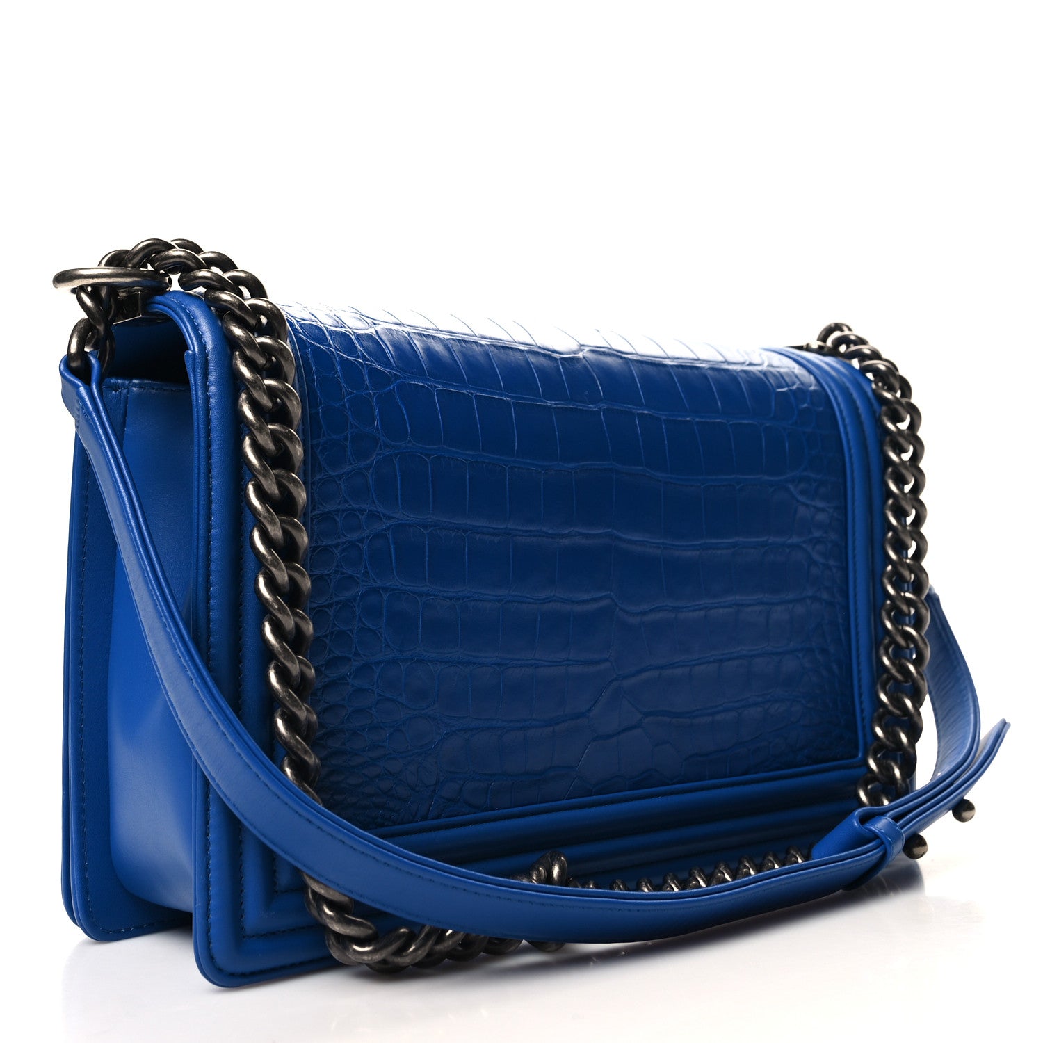Chanel Alligator New Medium Boy Flap Blue 3 of 11