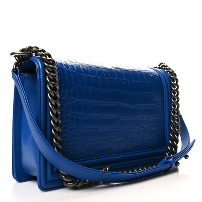 Chanel Alligator New Medium Boy Flap Blue 3 of 11