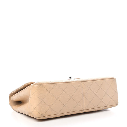 Chanel Caviar Quilted Jumbo Single Flap Beige Clair 3 of 4