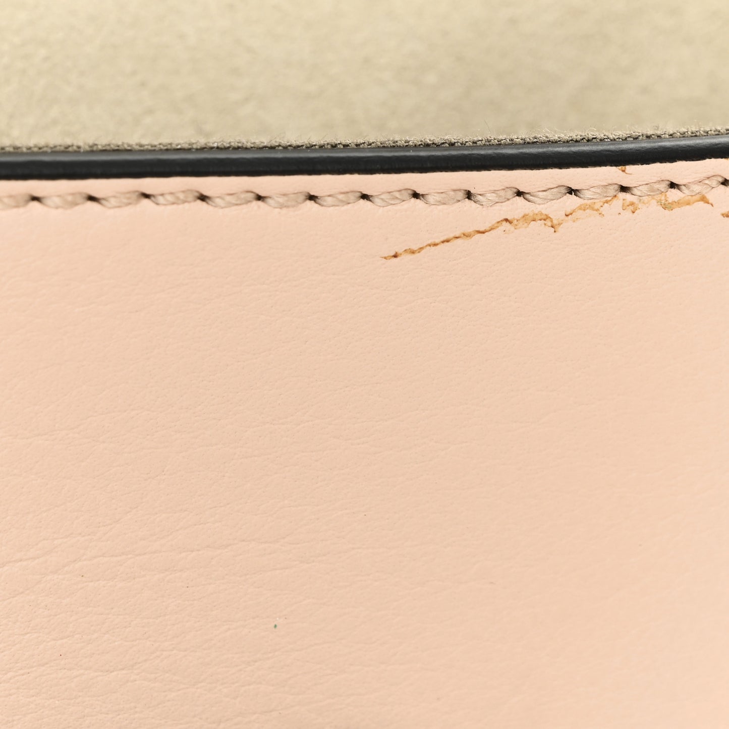 Vitello Dolce Calf Hair Studded Mini 3Baguette Shoulder Bag Light Pink