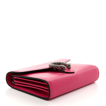 Gucci Dollar Calfskin Crystal Mini Dionysus Chain Wallet Box Pink 4 of 10