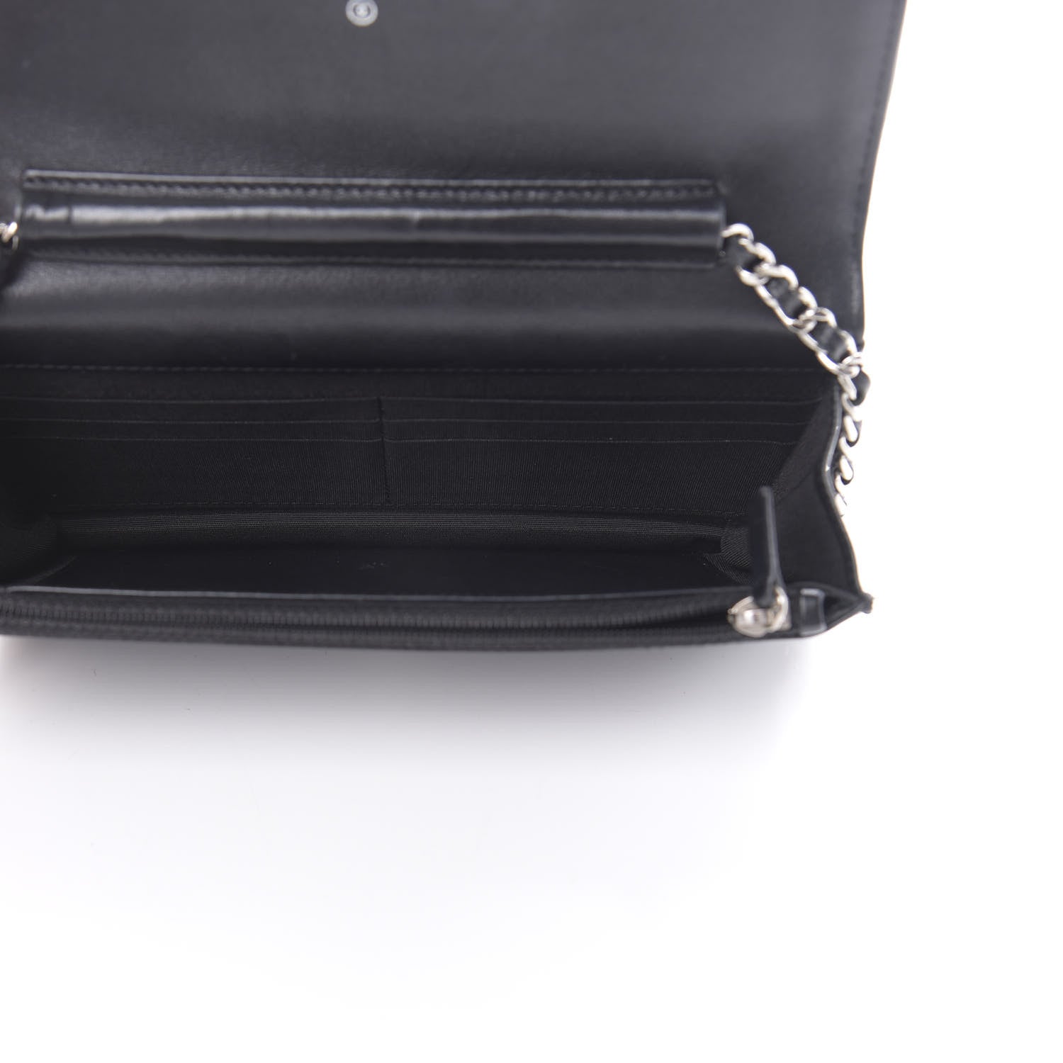 Chanel Caviar Sevruga Wallet On Chain WOC Black 5 of 14