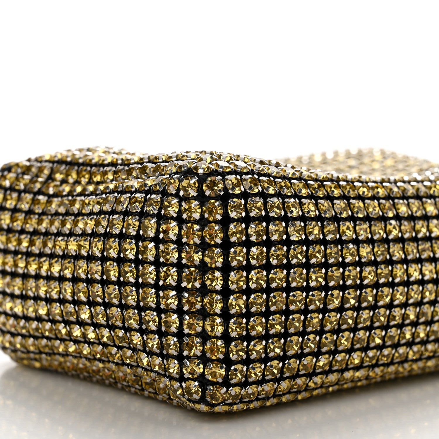 Alexander Wang Mesh Crystal Rhinestone Mini Heiress Pouch Porcelain 11 of 13
