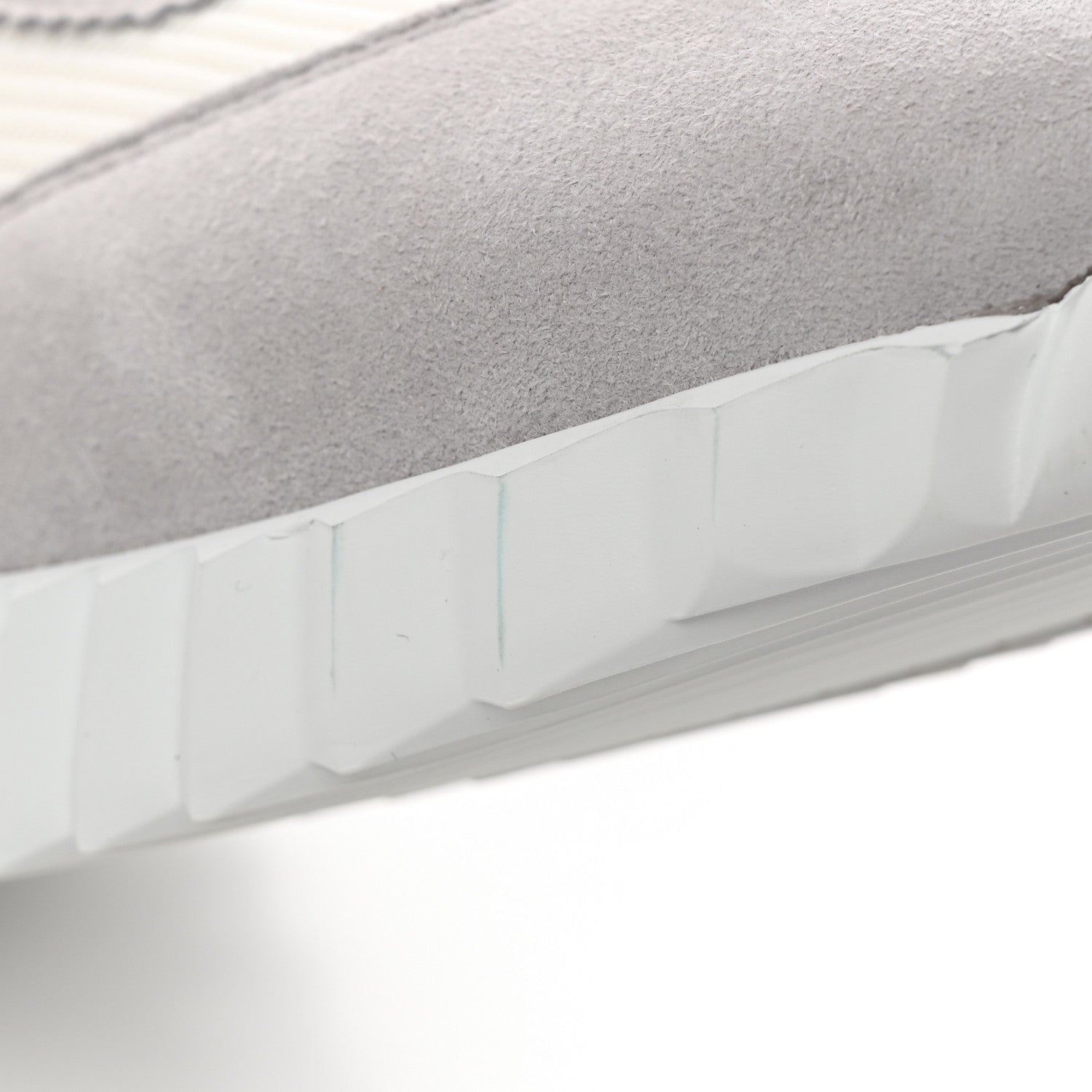 Hermes Technical Canvas Suede Goatskin Bouncing Sneakers 37 White Multicolor 8 of 10