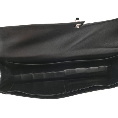 Hermes Shiny Porosus Crocodile Verrou Elan Clutch Black 5 of 9