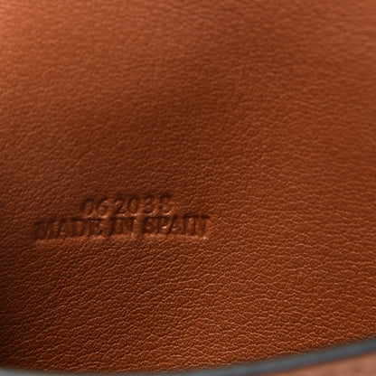 Loewe Pebble Grain Calfskin Anagram Square Coin Cardholder Tan 7 of 8