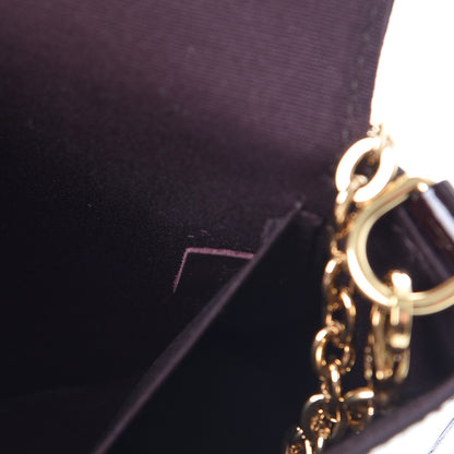 Louis Vuitton Vernis Pochette Felicie Chain Wallet Amarante 16 of 16