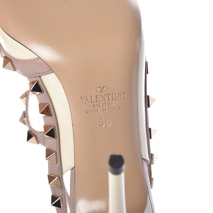 Valentino Garavani Patent Rockstud Ankle Strap 100mm Pumps 36 Light Ivory Poudre 7 of 7