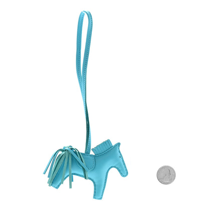 Hermes Milo Lambskin Grigri Rodeo Horse Bag Charm PM Bleu Azteque 2 of 5