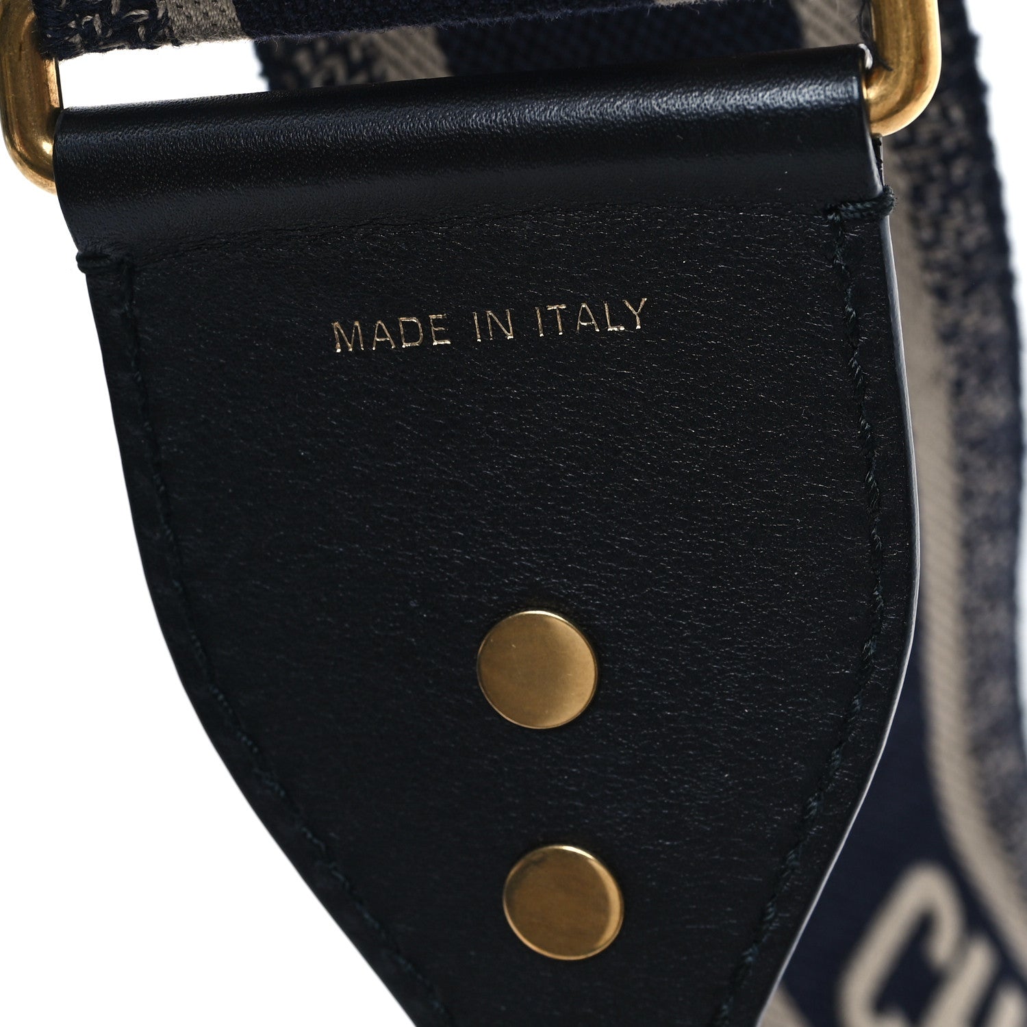 Christian Dior Canvas Embroidered Shoulder Strap Blue 3 of 5