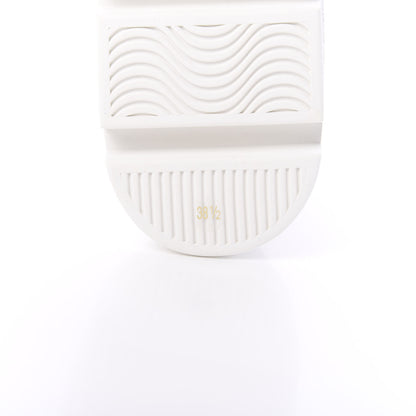 Gucci Calfskin Web Bee Embroidered Womens Ace Platform Sneakers 38.5 White 7 of 8