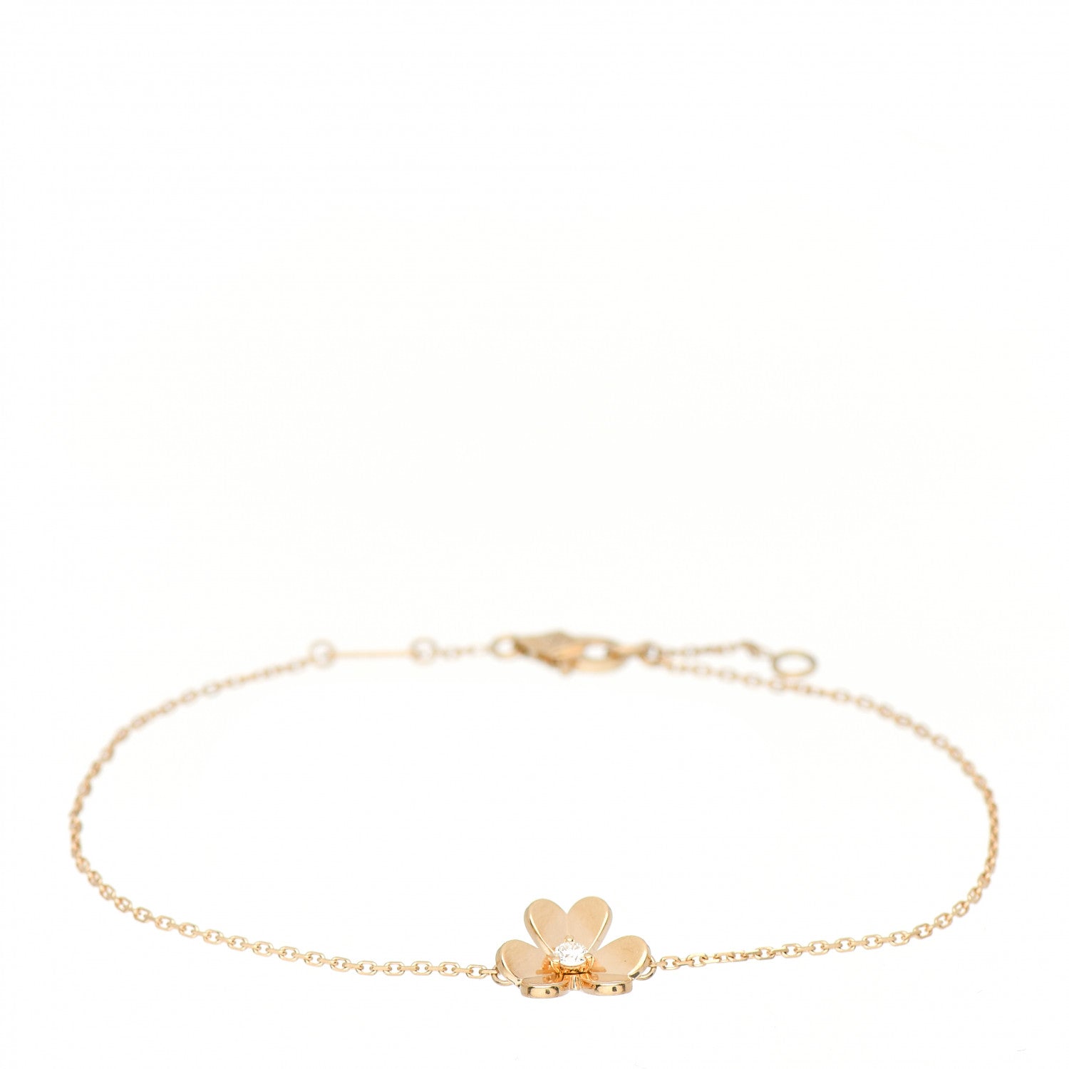 Van Cleef & Arpels 18K Yellow Gold Diamond Mini Frivole Bracelet 1 of 5
