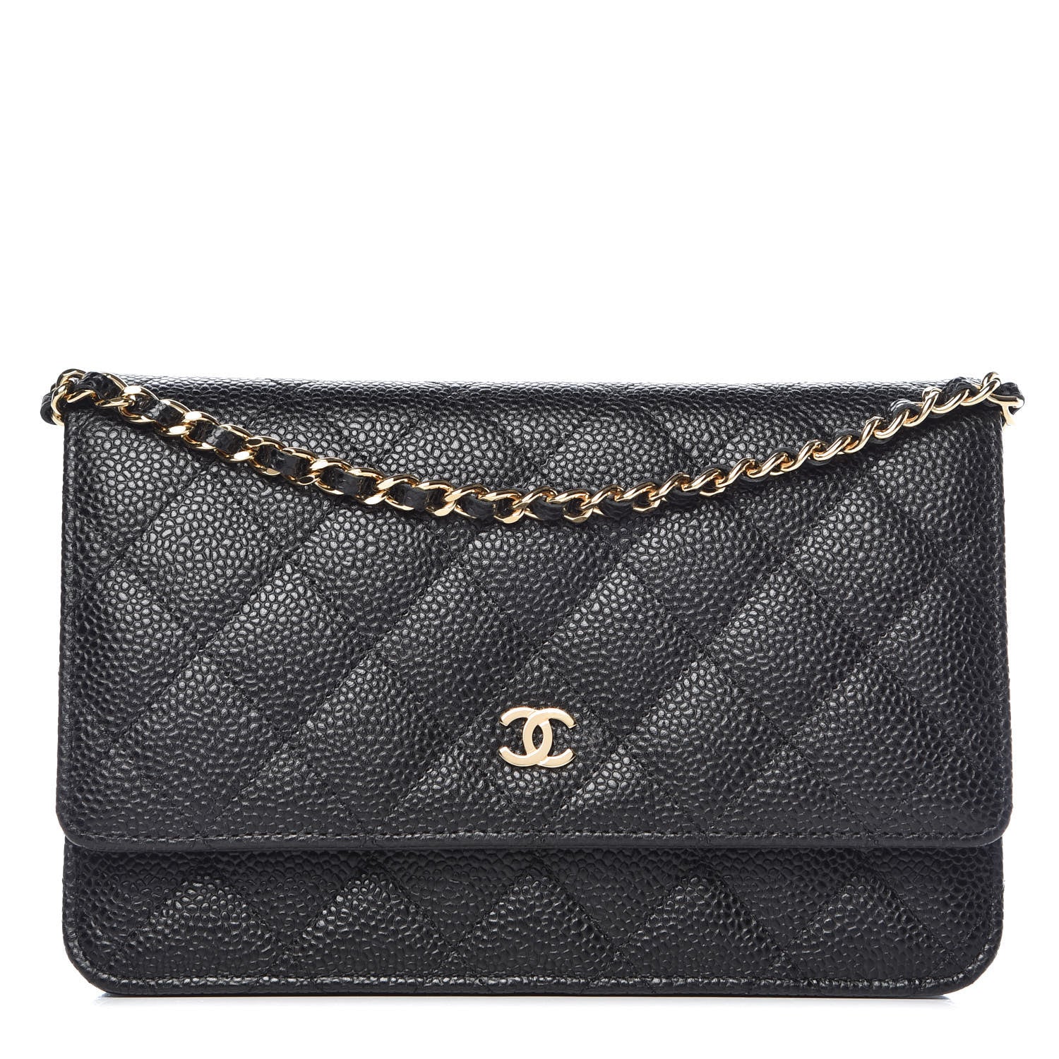 Chanel Caviar Quilted Wallet On Chain WOC Black 1 of 12