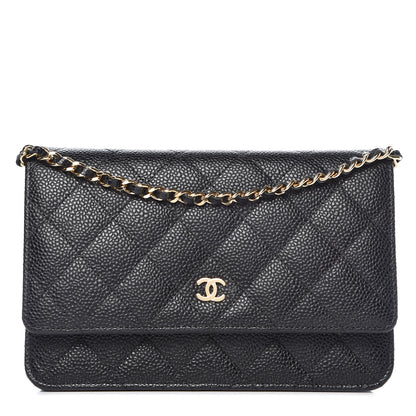 Chanel Caviar Quilted Wallet On Chain WOC Black 1 of 12