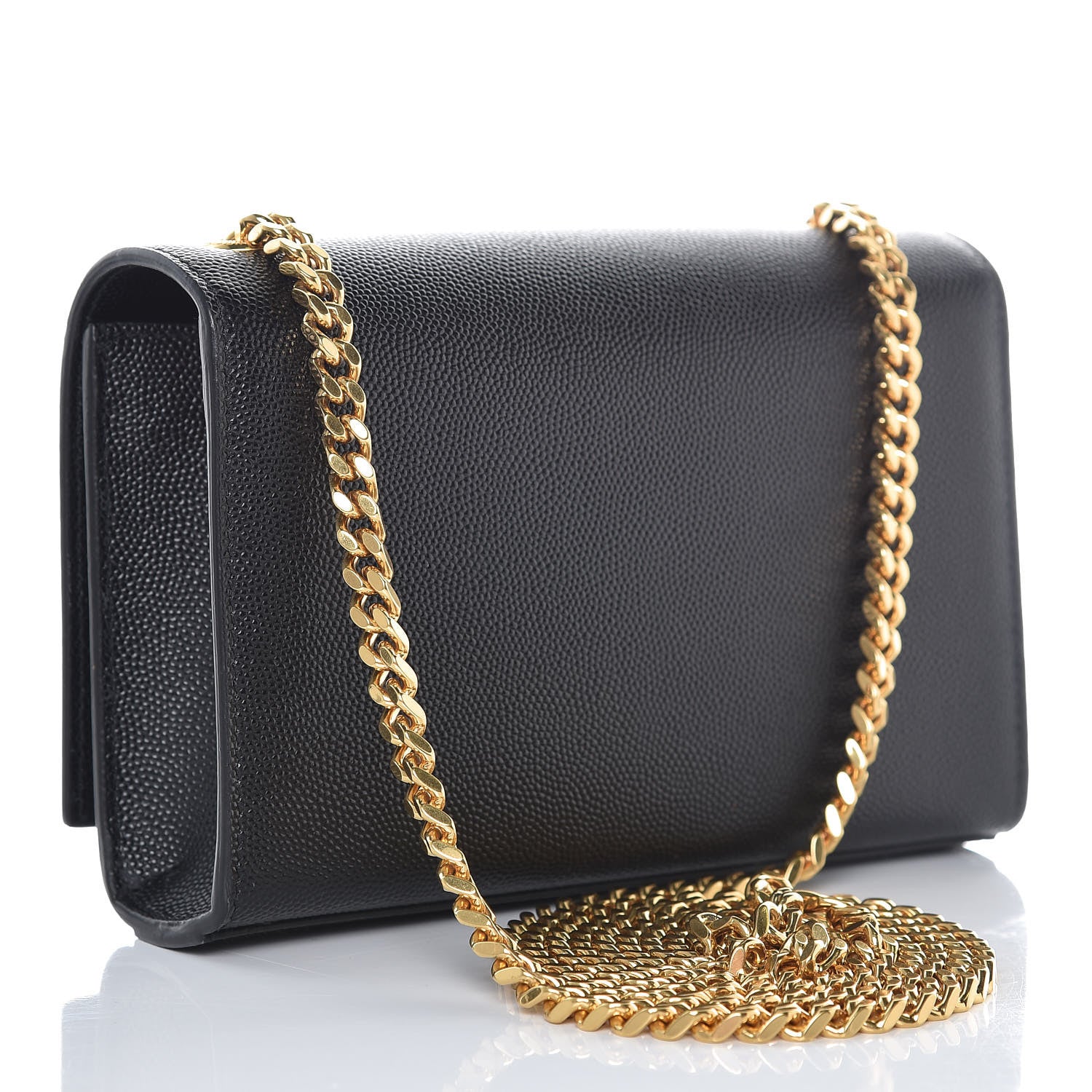 Saint Laurent Grain De Poudre Small Monogram Kate Satchel Black 3 of 10