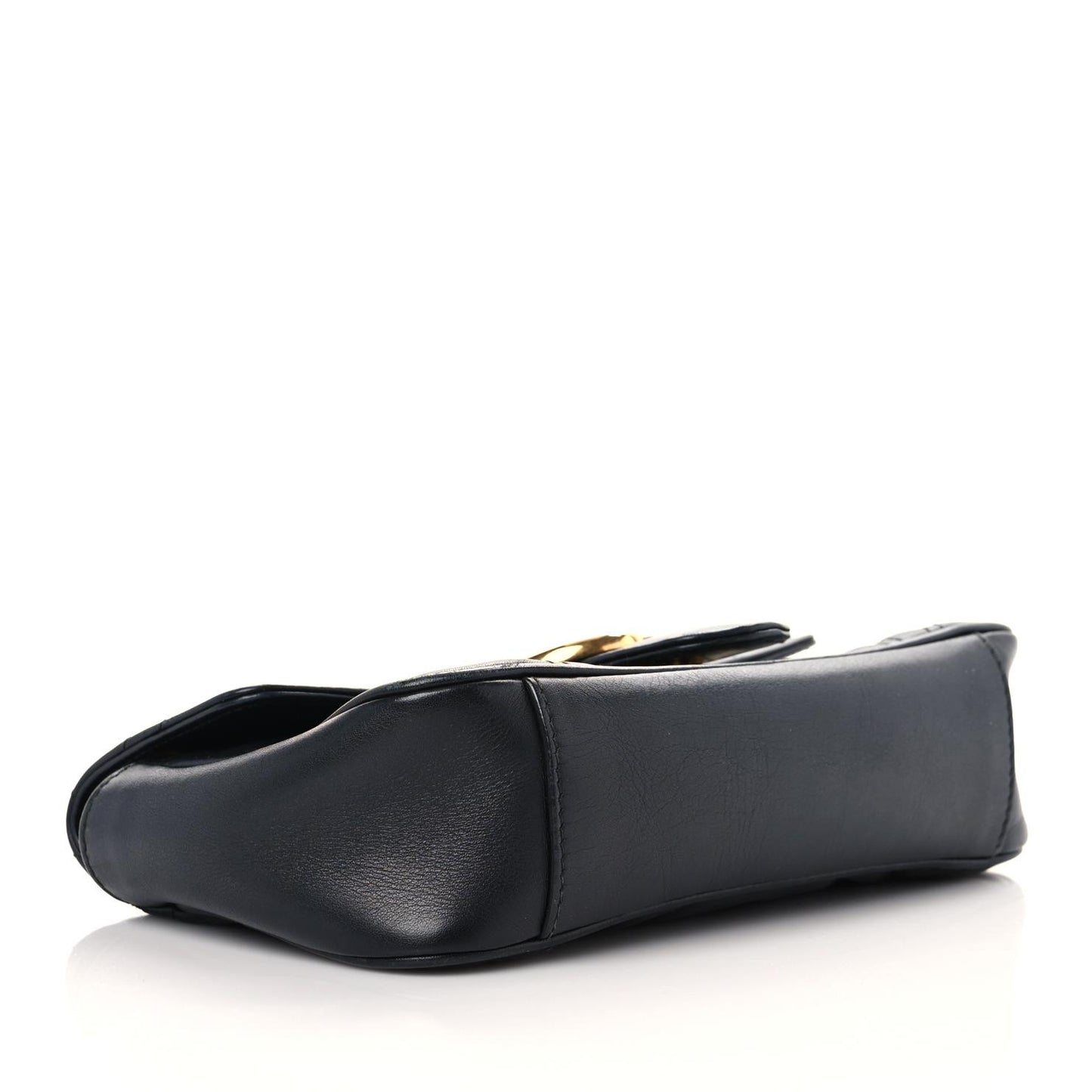 Calfskin Matelasse Mini GG Marmont Shoulder Bag Black