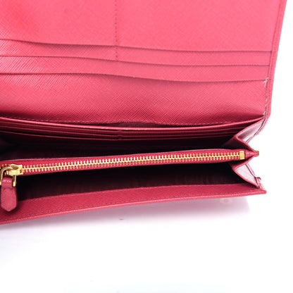 Prada Saffiano Bow Continental Wallet Peonia 5 of 7