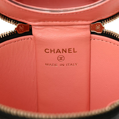 Chanel Patent Quilted Afternoon Tea Top Handle Vanity Case With Chain Black 6 of 11