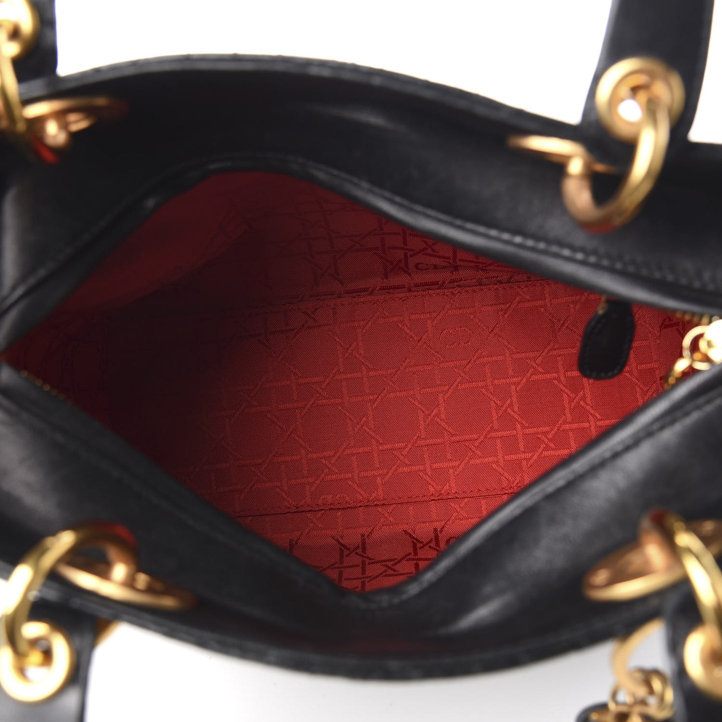 Lambskin Cannage Medium Lady Dior Black
