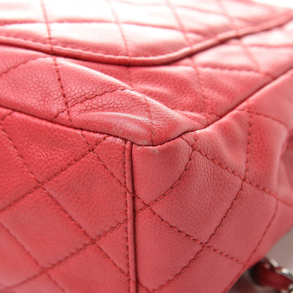 Chanel Washed Caviar Quilted Maxi Single Flap Fuchsia 11 of 13