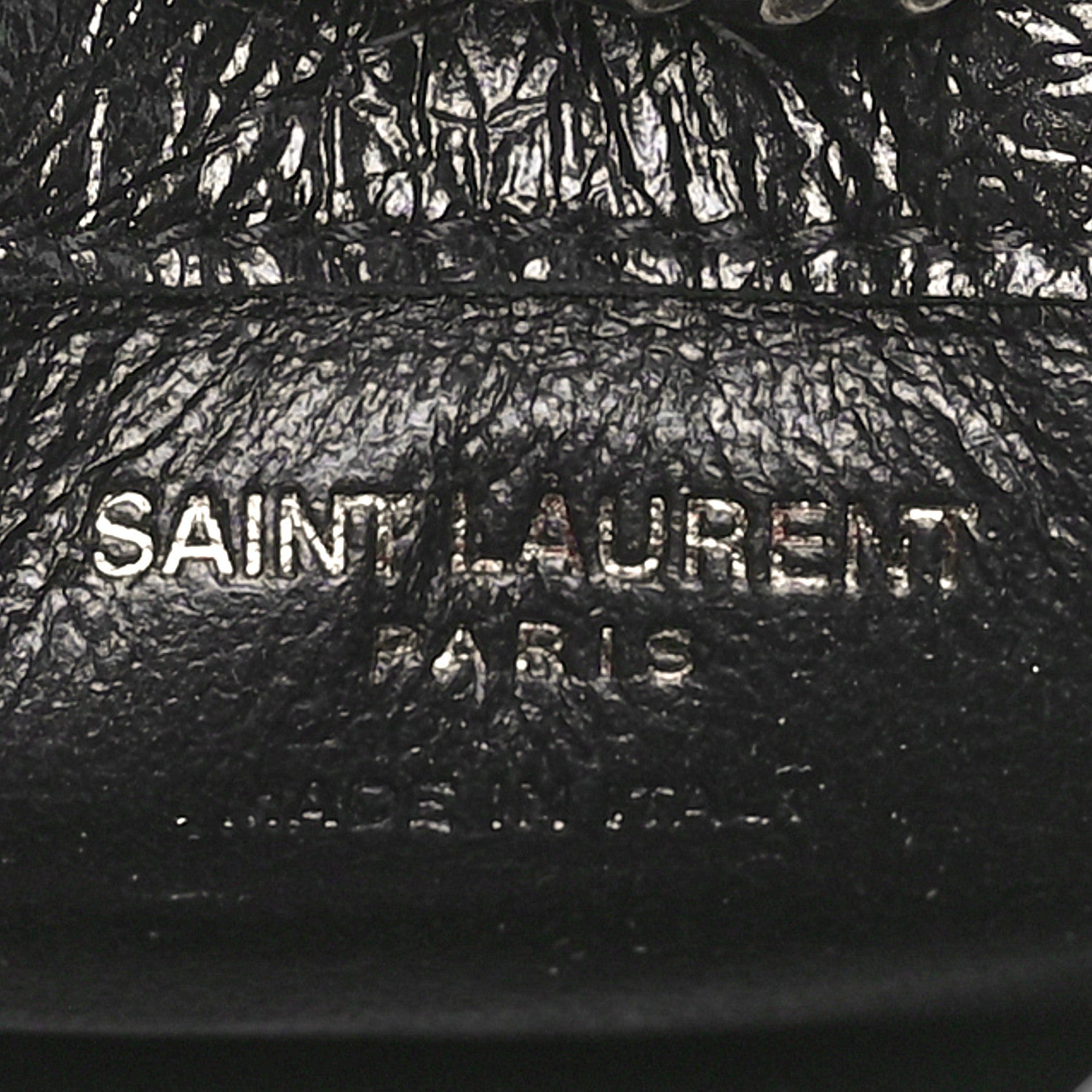 Saint Laurent Crinkled Calfskin Matelasse Monogram Niki Airpods Holder Micro Bag Black 6 of 10