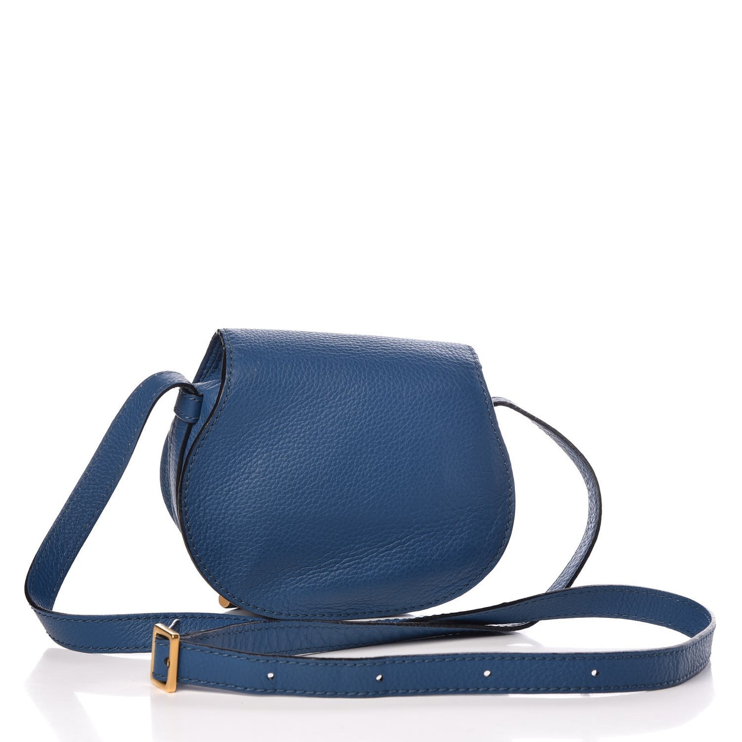 Calfskin Mini Marcie Round Crossbody Bag Royal Navy