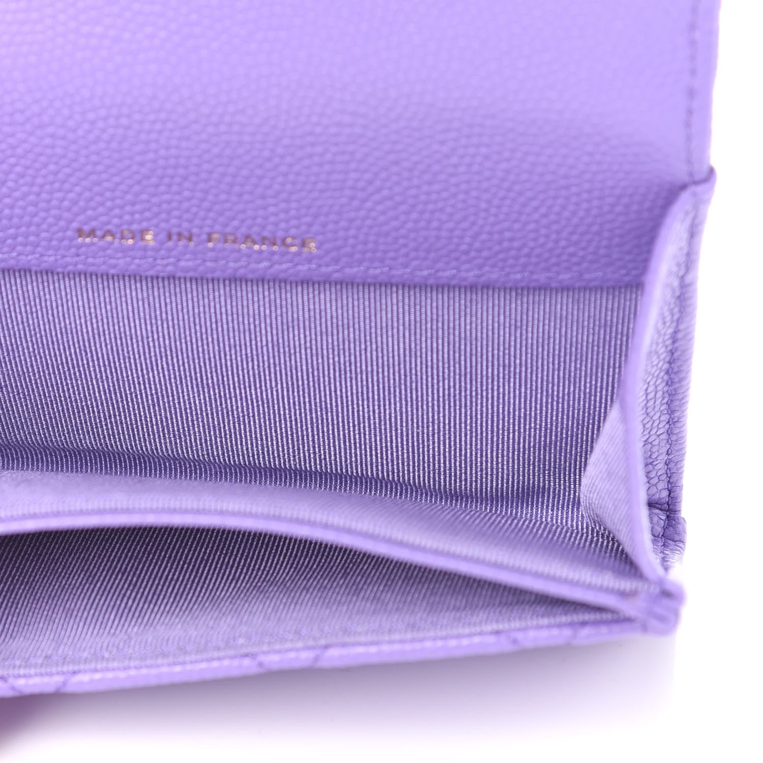 Chanel Caviar Quilted Flap Card Holder Wallet Purple 5 of 11