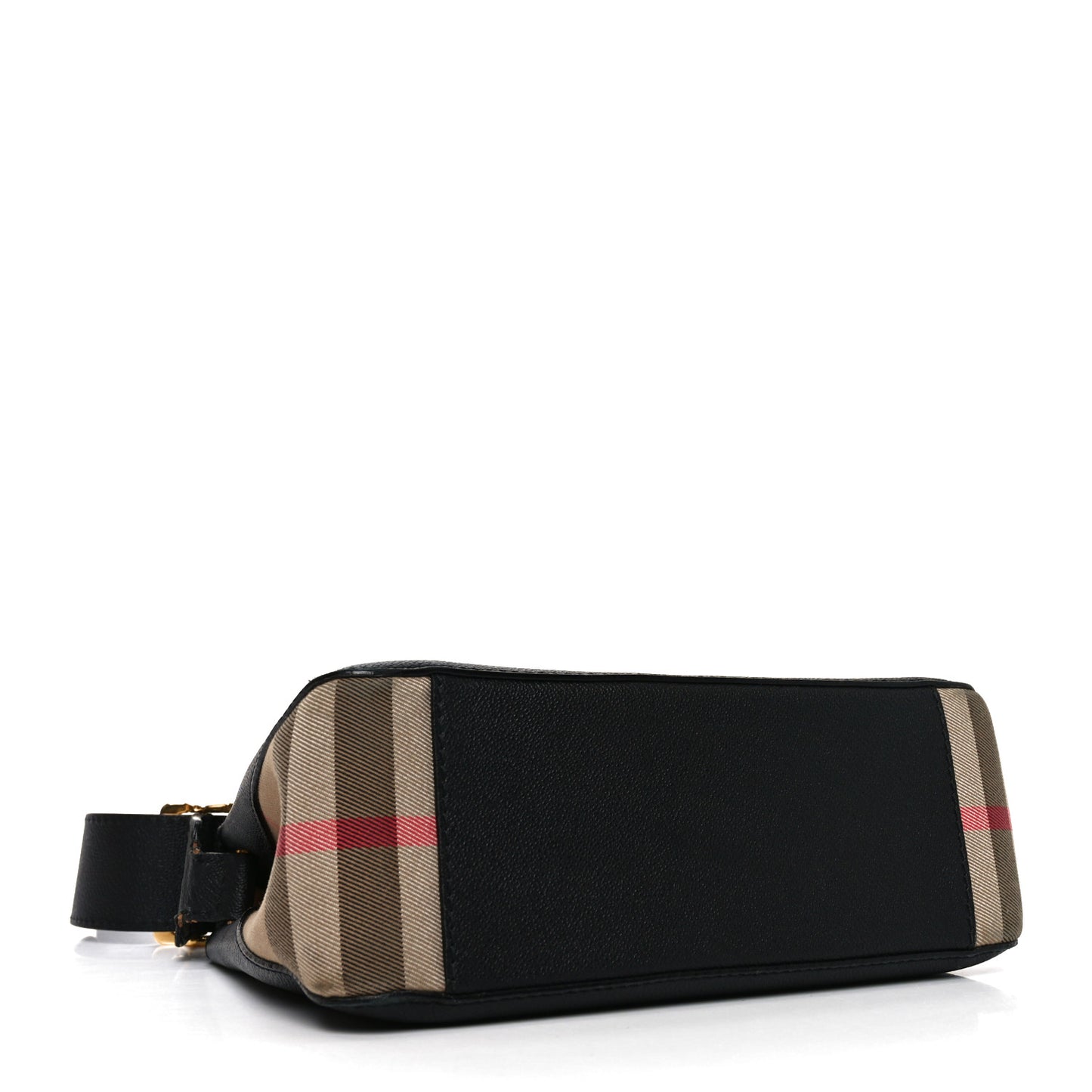 Soft Grain Calfskin House Check Small Helmsley Crossbody Black