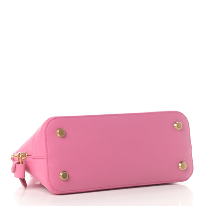 Balenciaga Signature Grained Calfskin Logo S Ville Top Handle Bag Rose Bubblegum Black 4 of 11