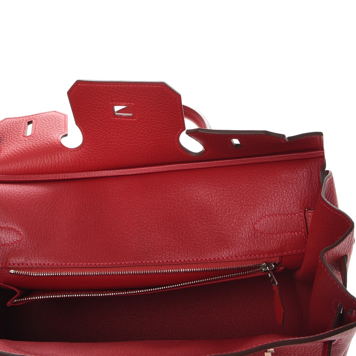 Hermes Taurillon Clemence Birkin 30 Rouge Garance 10 of 36