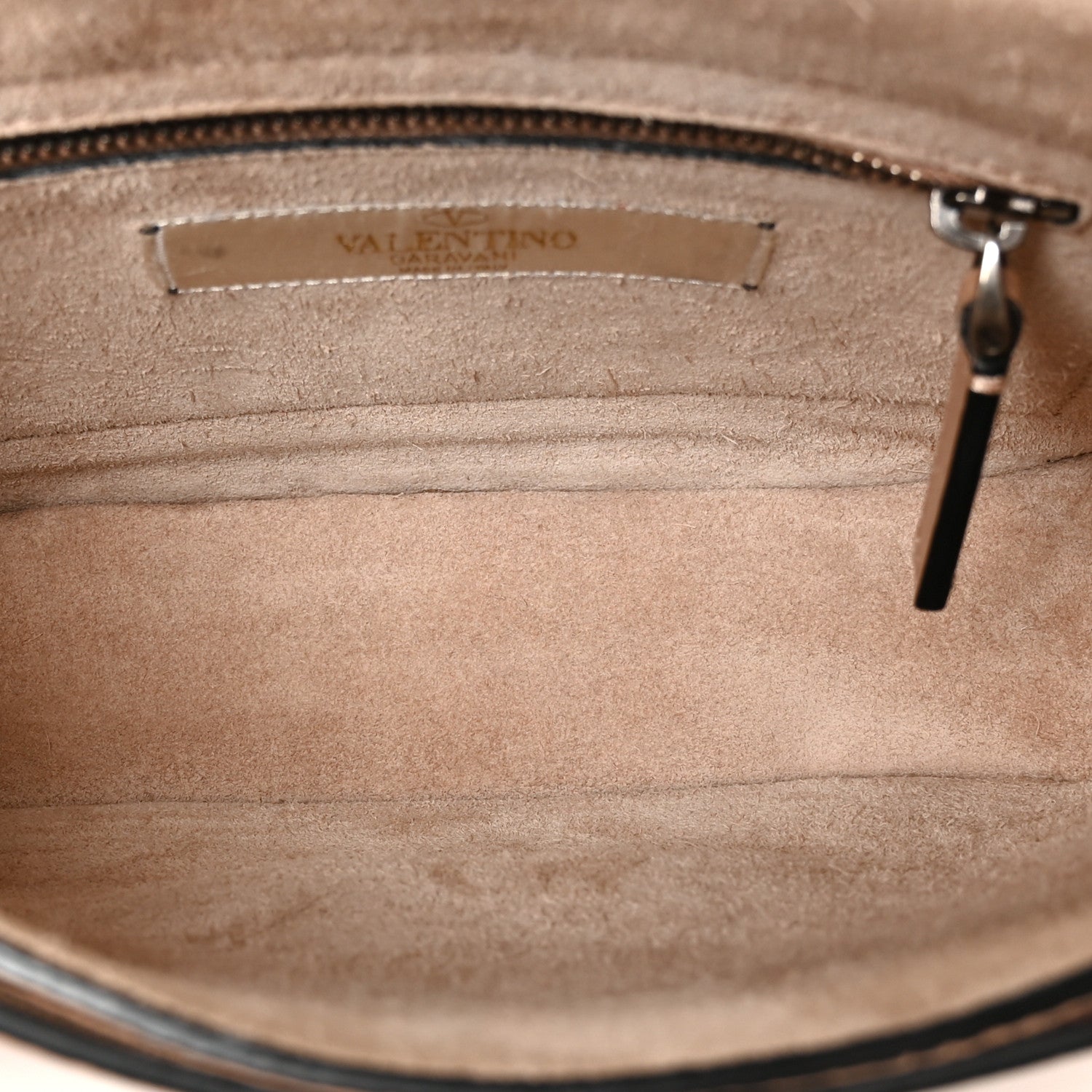 Valentino Garavani Grained Calfskin Onyx Guitar Strap Rockstud Rolling Shoulder Flap Messenger Bag Soft Noisette 4 of 10