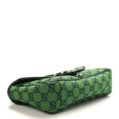 Gucci Monogram Multicolor Matelasse Diagonal Small GG Marmont Shoulder Bag Green Blue 4 of 9