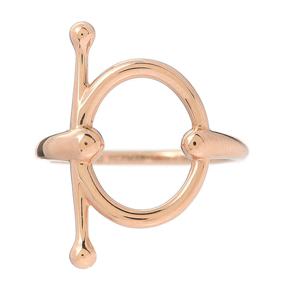 Hermes 18K Rose Gold PM Filet D'Or Ring 50 5.25 1 of 6