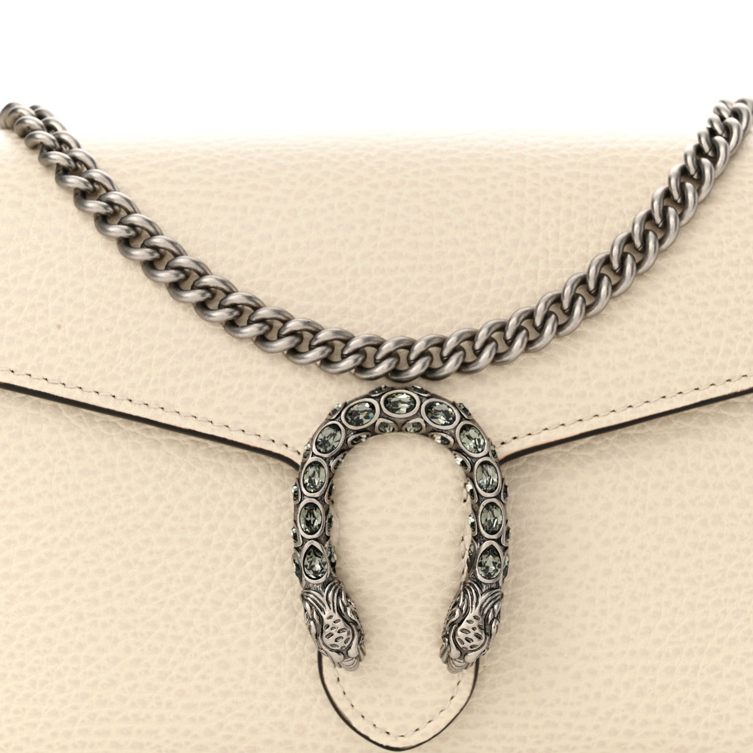 Gucci Dollar Calfskin Mini Dionysus Chain Wallet Mystic White 8 of 12