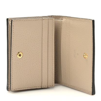 Gucci GG Supreme Monogram Textured Dollar Calfskin Web Ophidia Card Case Beige Mystic White Oatmeal 5 of 9
