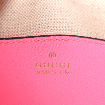 Gucci GG Supreme Monogram Textured Dollar Calfskin Web Ophidia Small Crossbody Bag Beige Ebony Fuchsia 6 of 10