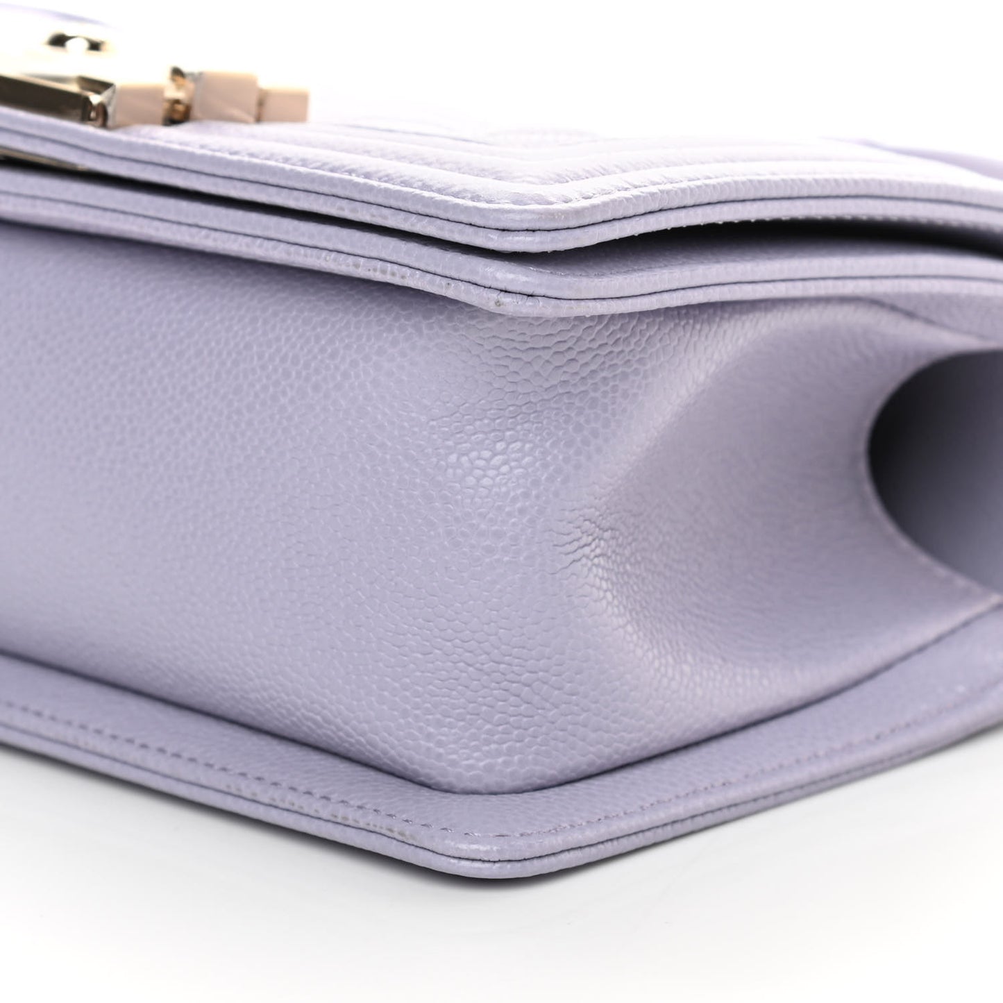 Caviar Quilted Small Boy Flap Light Purple