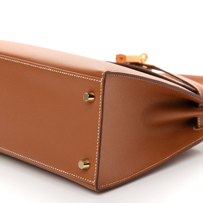 Hermes Epsom Kelly Sellier 28 Gold 10 of 11