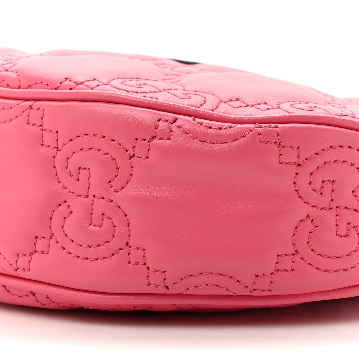 Gucci Calfskin GG Matelasse Mini Hobo Shoulder Bag Pink 9 of 10