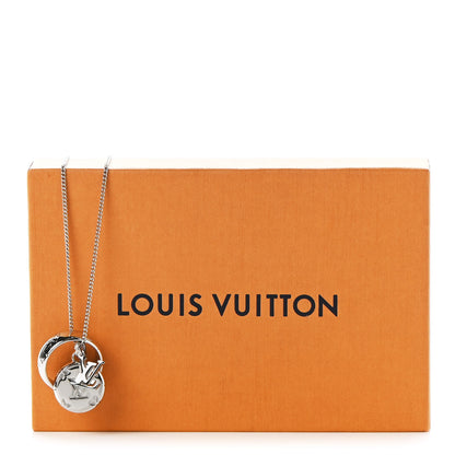 Louis Vuitton Zamac Palladium Monogram Charms Necklace Silver 8 of 8