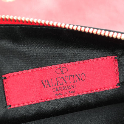 Valentino Garavani Vitello Large Rockstud Zip Pouch Red 6 of 7