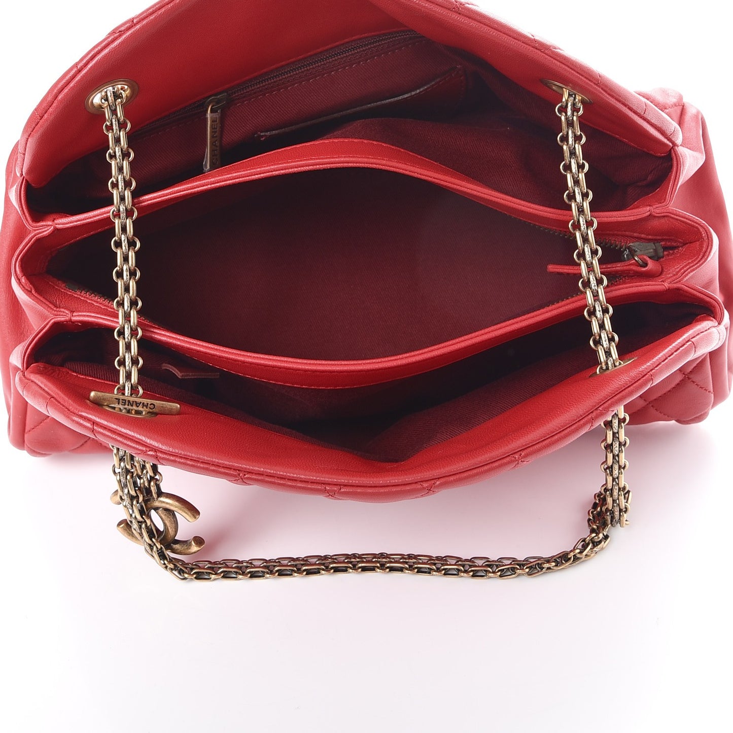Lambskin Quilted Medium Just Mademoiselle Red
