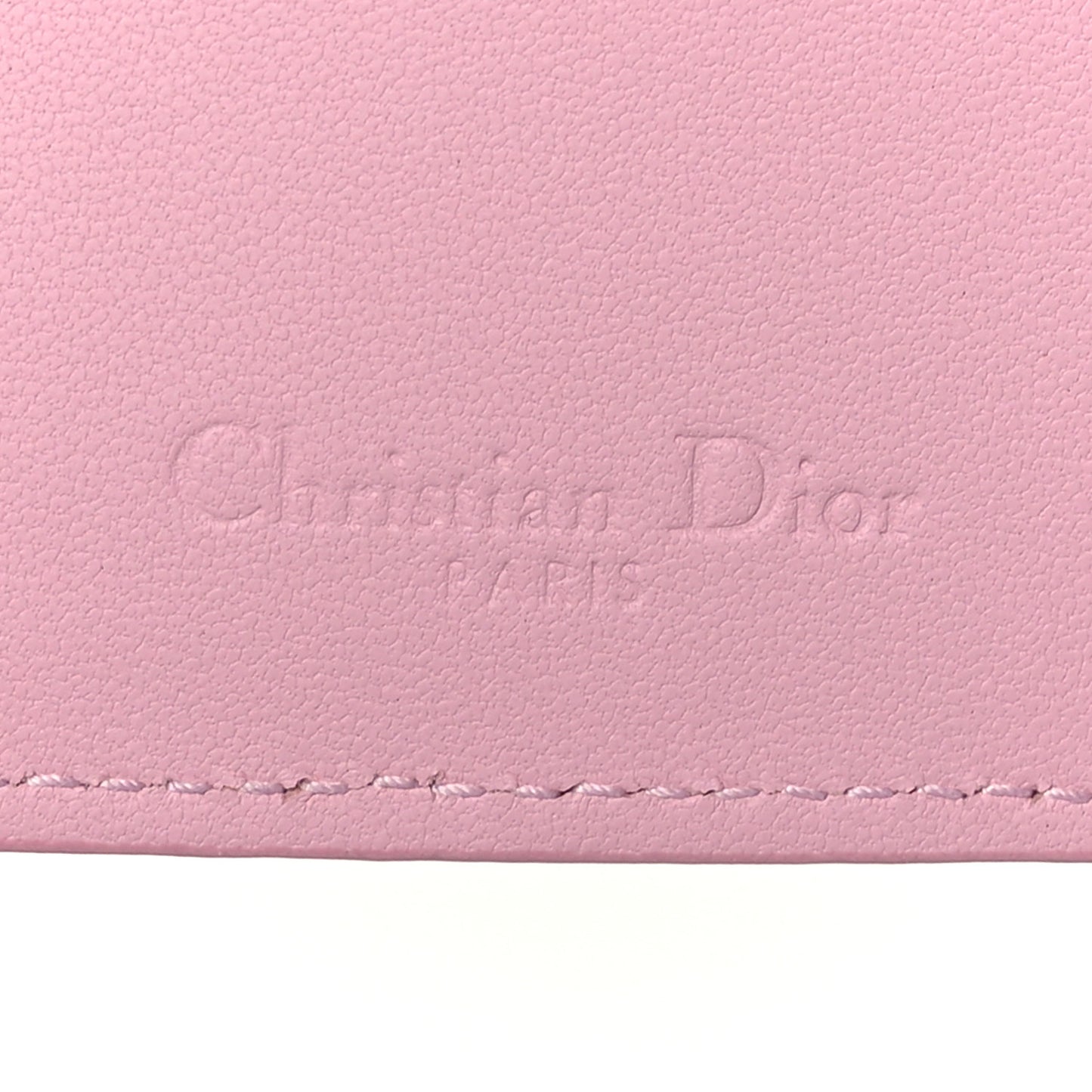 Lambskin Cannage Bi-Color Small Lady Dior Flap Card Holder Black Pink