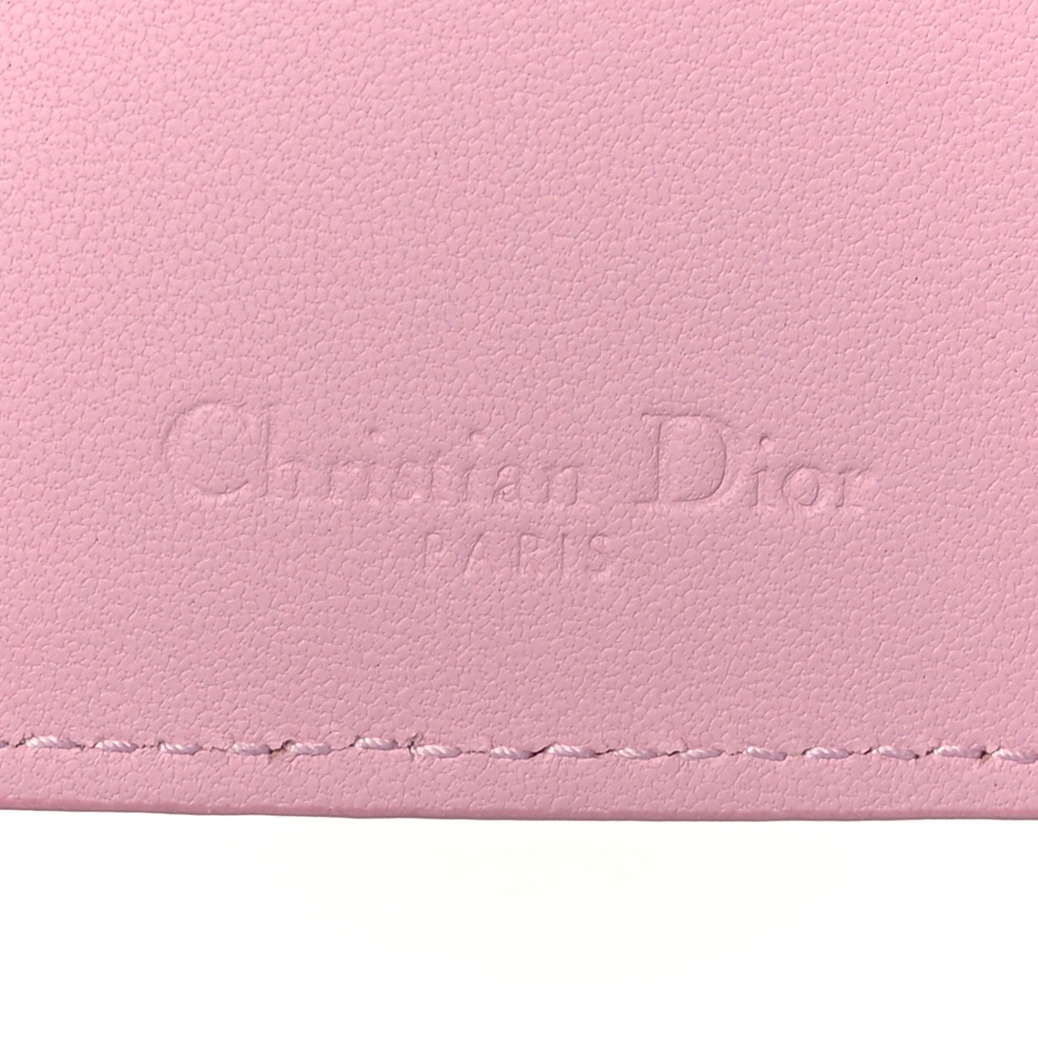 Christian Dior Lambskin Cannage Bi-Color Small Lady Dior Flap Card Holder Black Pink 7 of 9