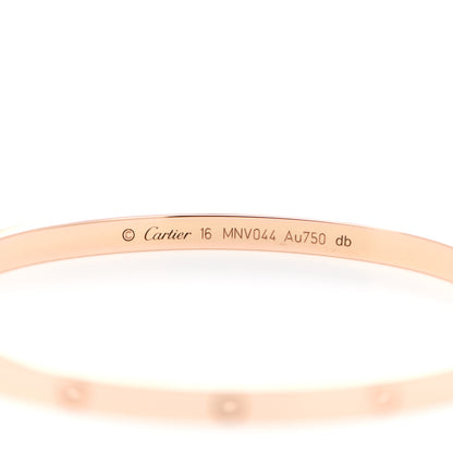 Cartier 18K Pink Gold Small LOVE Bracelet 16 2 of 4